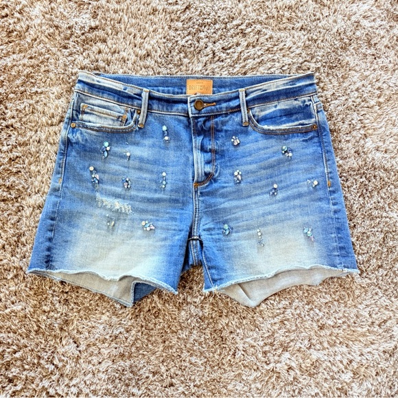 Driftwood Connie Embellished Denim Shorts sz 28 - Picture 2 of 5